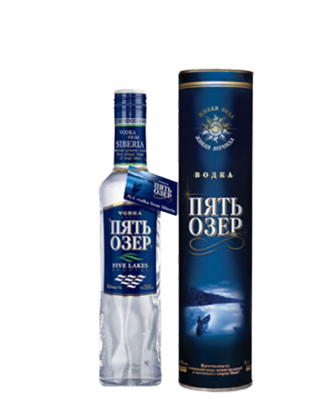 Vodka Pyat ozer darilno pakiranje v tubusu 0,5 l
